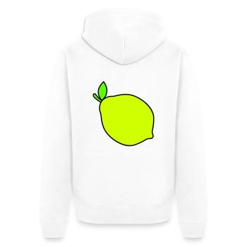lemon - Unisex Premium Organic Zip Hoodie - white - Back - Thijin (182cm)