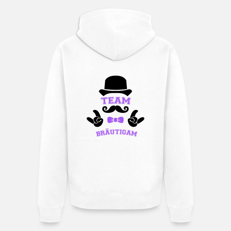 Équipe Groom - Veste à capuche bio Premium Unisexe - blanc