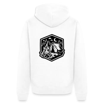 Tente de camping extérieure - Veste à capuche bio Premium Unisexe - blanc - Dos - Thijin (182cm)