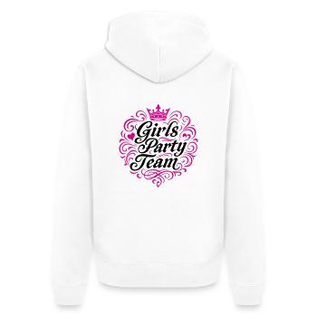 Équipe de fête entre filles - Veste à capuche bio Premium Unisexe - blanc - Dos - Thijin (182cm)