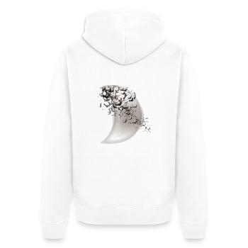 les chauves-souris - Veste à capuche bio Premium Unisexe - blanc - Dos - Thijin (182cm)