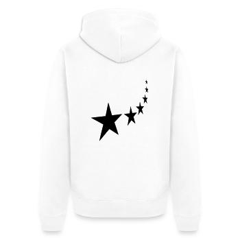 shooting star - Unisex Premium Organic Zip Hoodie - white - Back - Thijin (182cm)