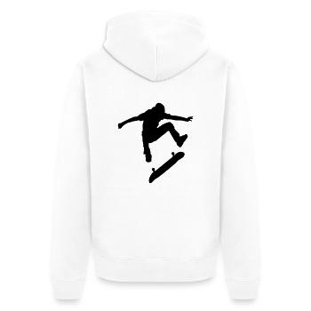 Skateboard - Veste à capuche bio Premium Unisexe - blanc - Dos - Thijin (182cm)