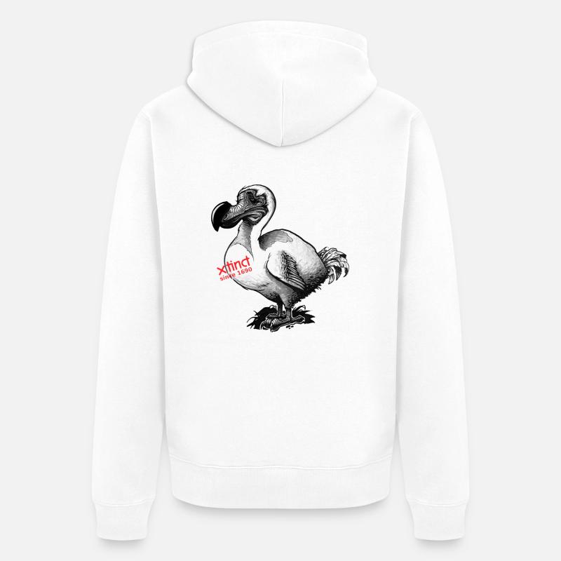 Dodo - Unisex Premium Bio Zip Hoodie - Weiß