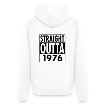 Straight Outta 1976 - Veste à capuche bio Premium Unisexe - blanc - Dos - Thijin (182cm)