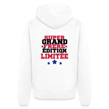 super grand frère édition limitée - Veste à capuche bio Premium Unisexe - blanc - Dos - Thijin (182cm)