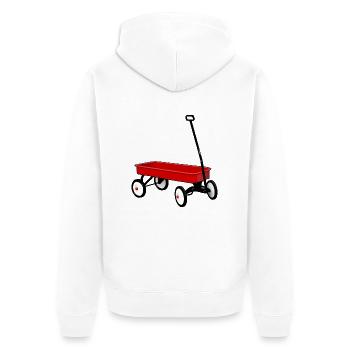 Wagen - Unisex Premium Bio Zip Hoodie - Weiß - Hinten - Thijin (182cm)