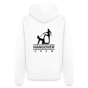 hangover 103 2c - Unisex Premium Bio Zip Hoodie - Weiß - Hinten - Thijin (182cm)
