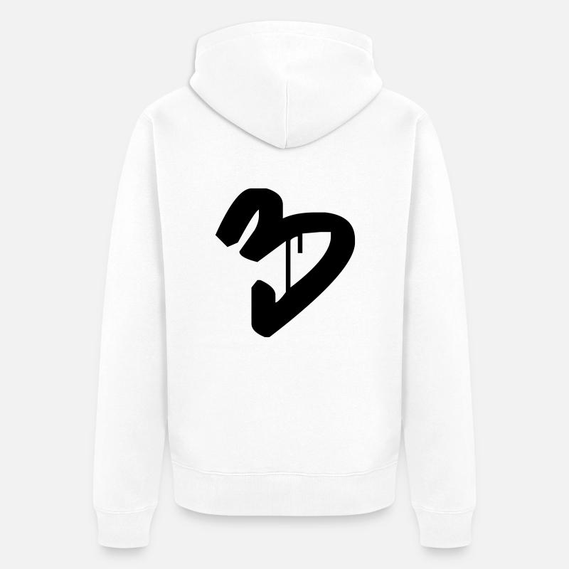 Graffiti : 3 - Veste à capuche bio Premium Unisexe - blanc