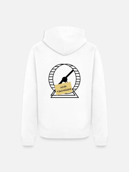 Und Tschüss - Unisex Premium Bio Zip Hoodie - Weiß