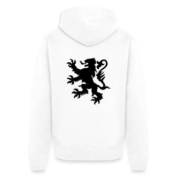 Lion de Flandre chtis symbole - Veste à capuche bio Premium Unisexe - blanc - Dos - Thijin (182cm)