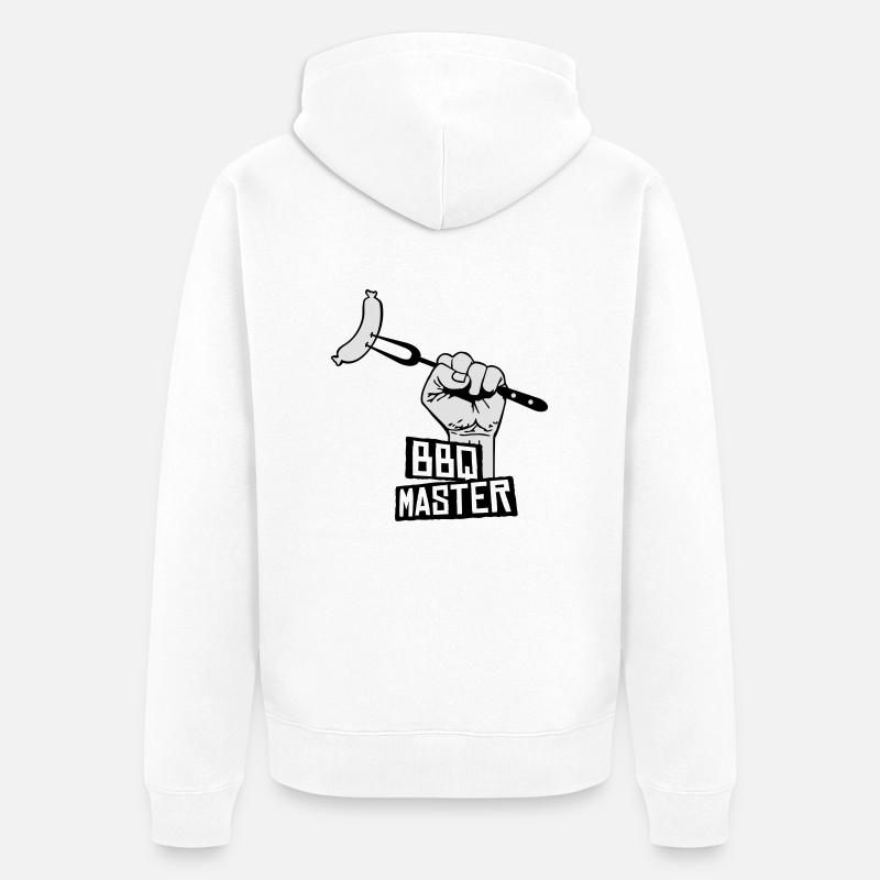 bbq master - Veste à capuche bio Premium Unisexe - blanc