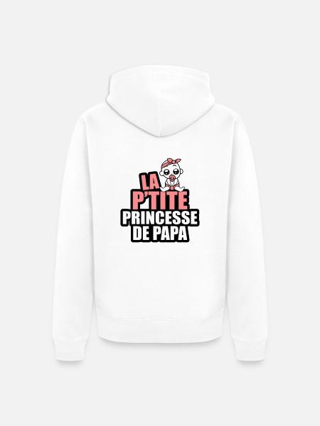 la p'tite princesse de papa - Veste à capuche bio Premium Unisexe - blanc