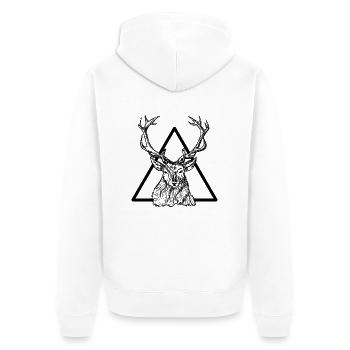 Cerf - Veste à capuche bio Premium Unisexe - blanc - Dos - Thijin (182cm)