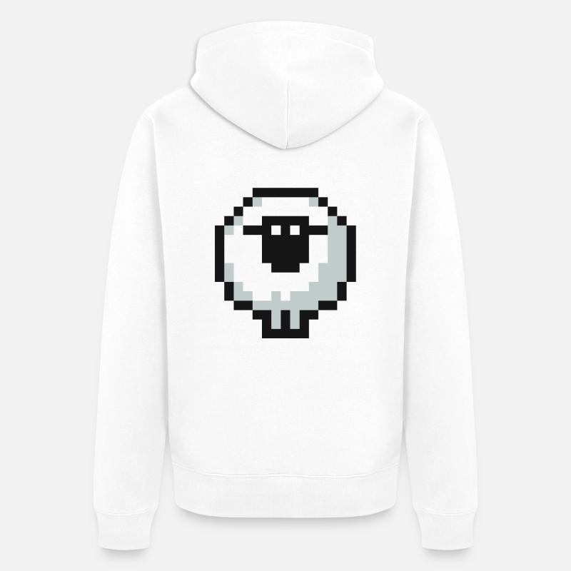 Pixel Mouton - Veste à capuche bio Premium Unisexe - blanc