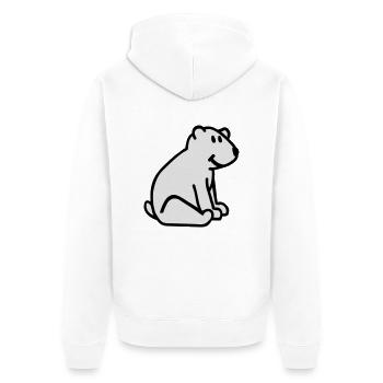 Polar bear - Unisex Premium Organic Zip Hoodie - white - Back - Thijin (182cm)