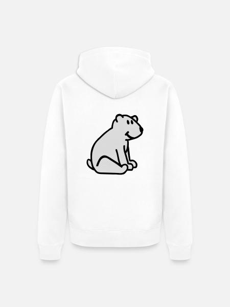 Polar bear - Unisex Premium Organic Zip Hoodie - white
