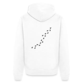 Ants - Unisex Premium Organic Zip Hoodie - white - Back - Thijin (182cm)