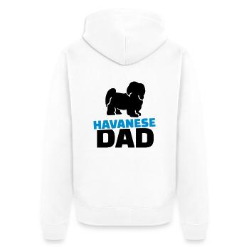 Havanese Dad - Veste à capuche bio Premium Unisexe - blanc - Dos - Thijin (182cm)