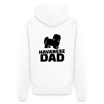 Havanese Dad - Veste à capuche bio Premium Unisexe - blanc - Dos - Thijin (182cm)