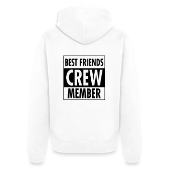 Best Friends Crew Member - Veste à capuche bio Premium Unisexe - blanc - Dos - Thijin (182cm)