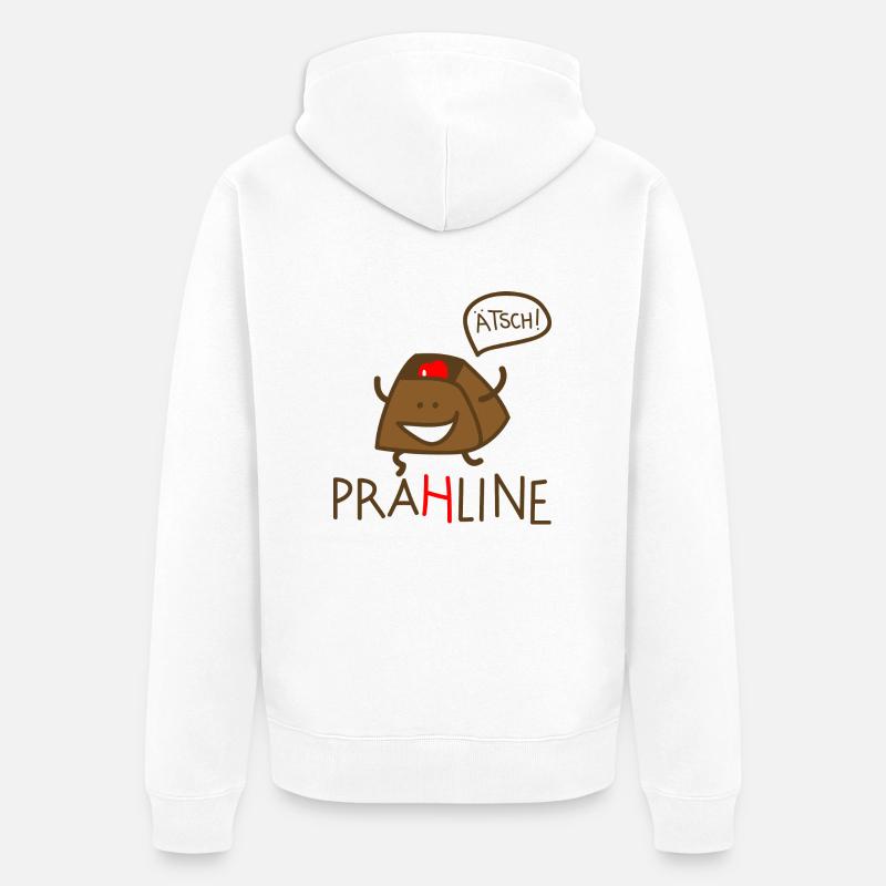Praline - Unisex Premium Bio Zip Hoodie - Weiß