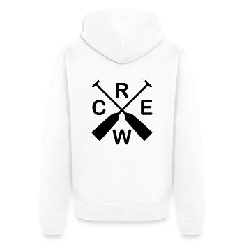 Drachenboot Crew - Unisex Premium Bio Zip Hoodie - Weiß - Hinten - Thijin (182cm)
