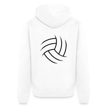 pattern cool volleyball round circle ball play clu - Unisex Premium Organic Zip Hoodie - white - Back - Thijin (182cm)