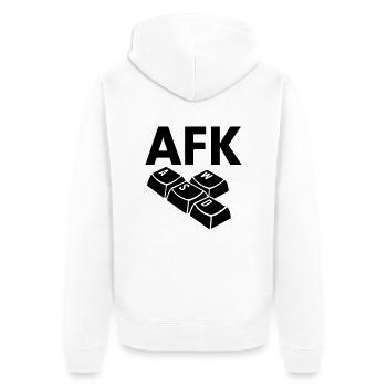 keyboard - Unisex Premium Bio Zip Hoodie - Weiß - Hinten - Thijin (182cm)