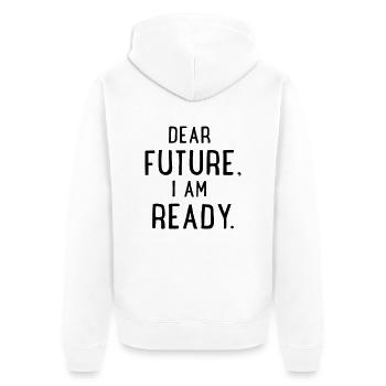 Futur - Veste à capuche bio Premium Unisexe - blanc - Dos - Thijin (182cm)