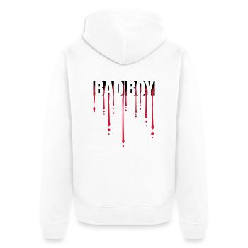 Blut Bad Boy - Unisex Premium Bio Zip Hoodie - Weiß - Hinten - Thijin (182cm)