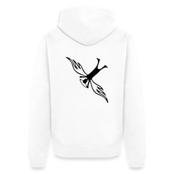 Angel - Unisex Premium Organic Zip Hoodie - white - Back - Thijin (182cm)