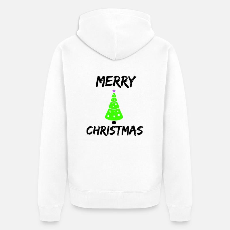 Joyeux Noël - Veste à capuche bio Premium Unisexe - blanc