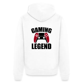 Légende du jeu vidéo - Veste à capuche bio Premium Unisexe - blanc - Dos - Thijin (182cm)