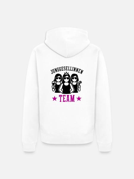 Junggesellinnen Team Jga - Unisex Premium Bio Zip Hoodie - Weiß