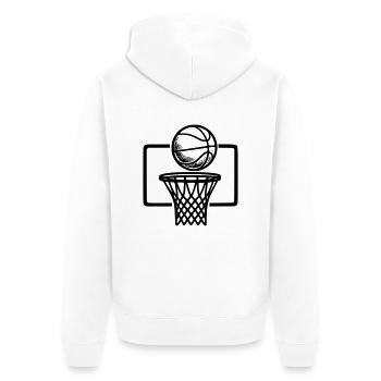 Panier basket - Veste à capuche bio Premium Unisexe - blanc - Dos - Thijin (182cm)
