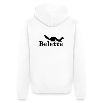 T-shirt Belette simple - Veste à capuche bio Premium Unisexe - blanc - Dos - Thijin (182cm)