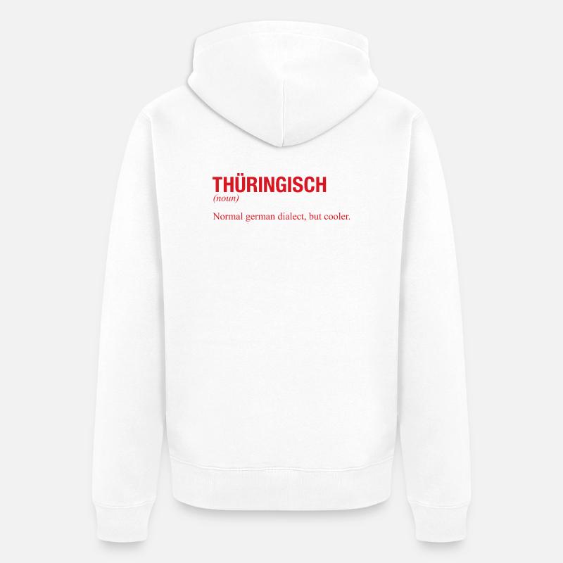 THÜRINGISCH THAUFRINGEN - Veste à capuche bio Premium Unisexe - blanc