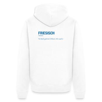 FRISIAN - Unisex Premium Organic Zip Hoodie - white - Back - Thijin (182cm)