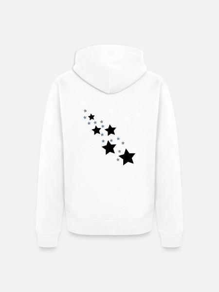 étoiles - Veste à capuche bio Premium Unisexe - blanc