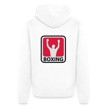 Boxing - Veste à capuche bio Premium Unisexe - blanc - Dos - Thijin (182cm)