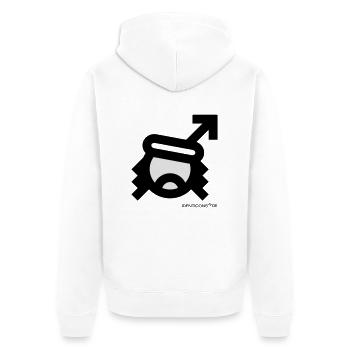 IDENTICONS Che Revolution - Unisex Premium Bio Zip Hoodie - Weiß - Hinten - Thijin (182cm)