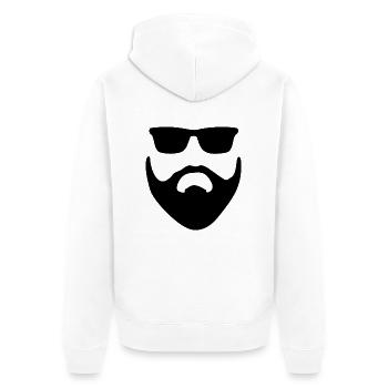 Bart - Unisex Premium Bio Zip Hoodie - Weiß - Hinten - Thijin (182cm)