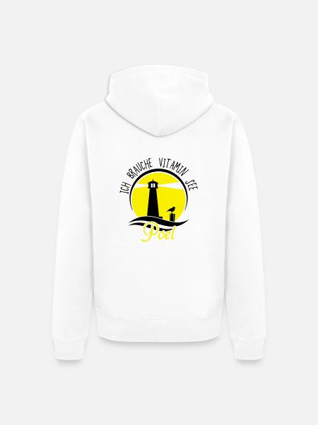 Vitamin See Poel - Unisex Premium Bio Zip Hoodie - Weiß