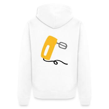 Mixer - Unisex Premium Organic Zip Hoodie - white - Back - Thijin (182cm)