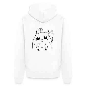 Eichhörnchen - Unisex Premium Bio Zip Hoodie - Weiß - Hinten - Thijin (182cm)