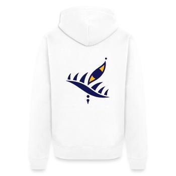 Œil-Équilibre 16 - Veste à capuche bio Premium Unisexe - blanc - Dos - Thijin (182cm)