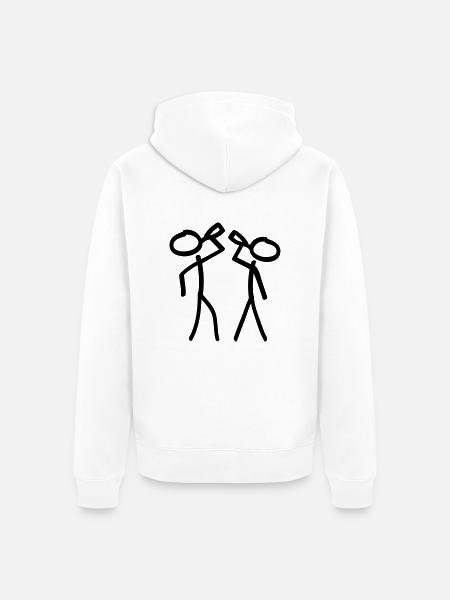 drinking_boys_f1 - Veste à capuche bio Premium Unisexe - blanc