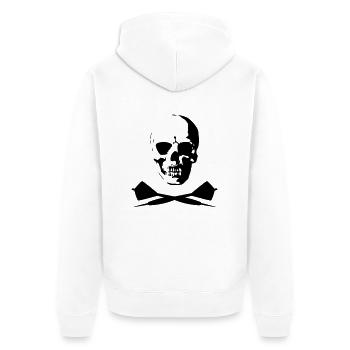 Dart - Unisex Premium Bio Zip Hoodie - Weiß - Hinten - Thijin (182cm)