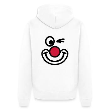 Clown - Veste à capuche bio Premium Unisexe - blanc - Dos - Thijin (182cm)